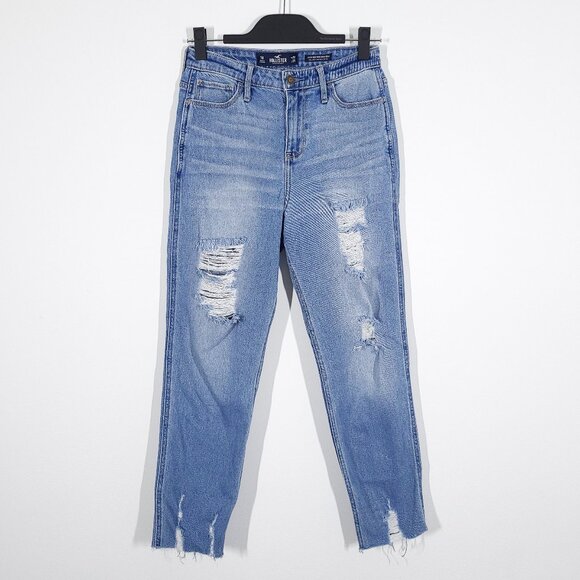 Hollister Distressed Light Wash Mom Jean - Picture 1 of 7